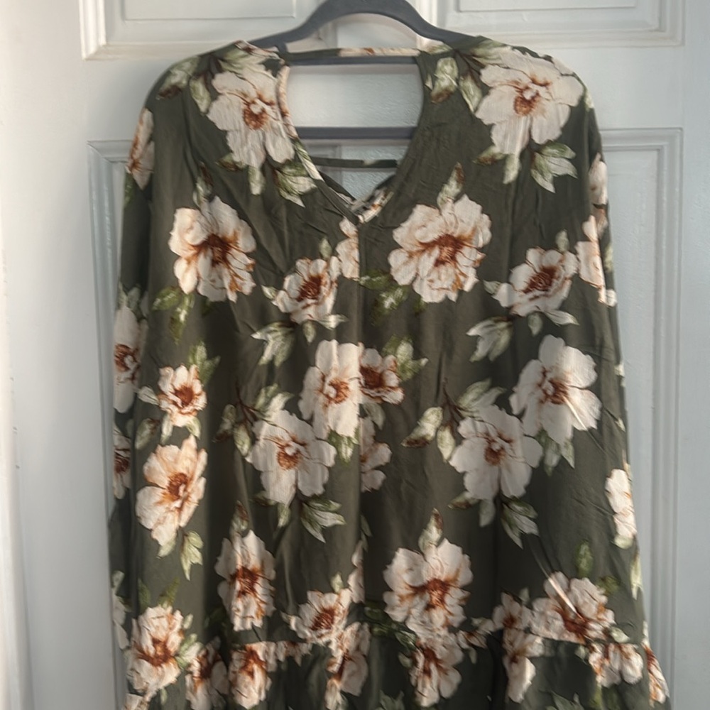 Floral Green Women's Top ODDI‎ SZ 3XL new w tags - Picture 4 of 4